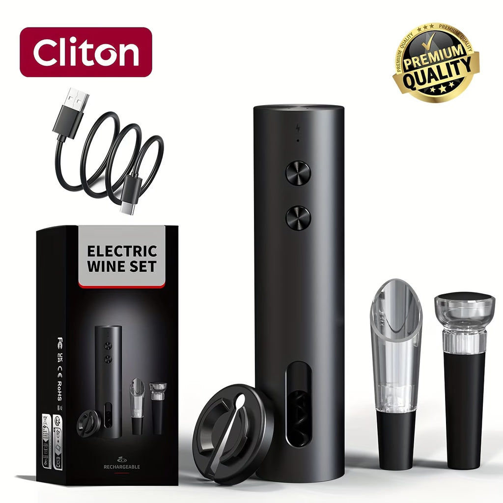 Kit abridor de vinho elétrico